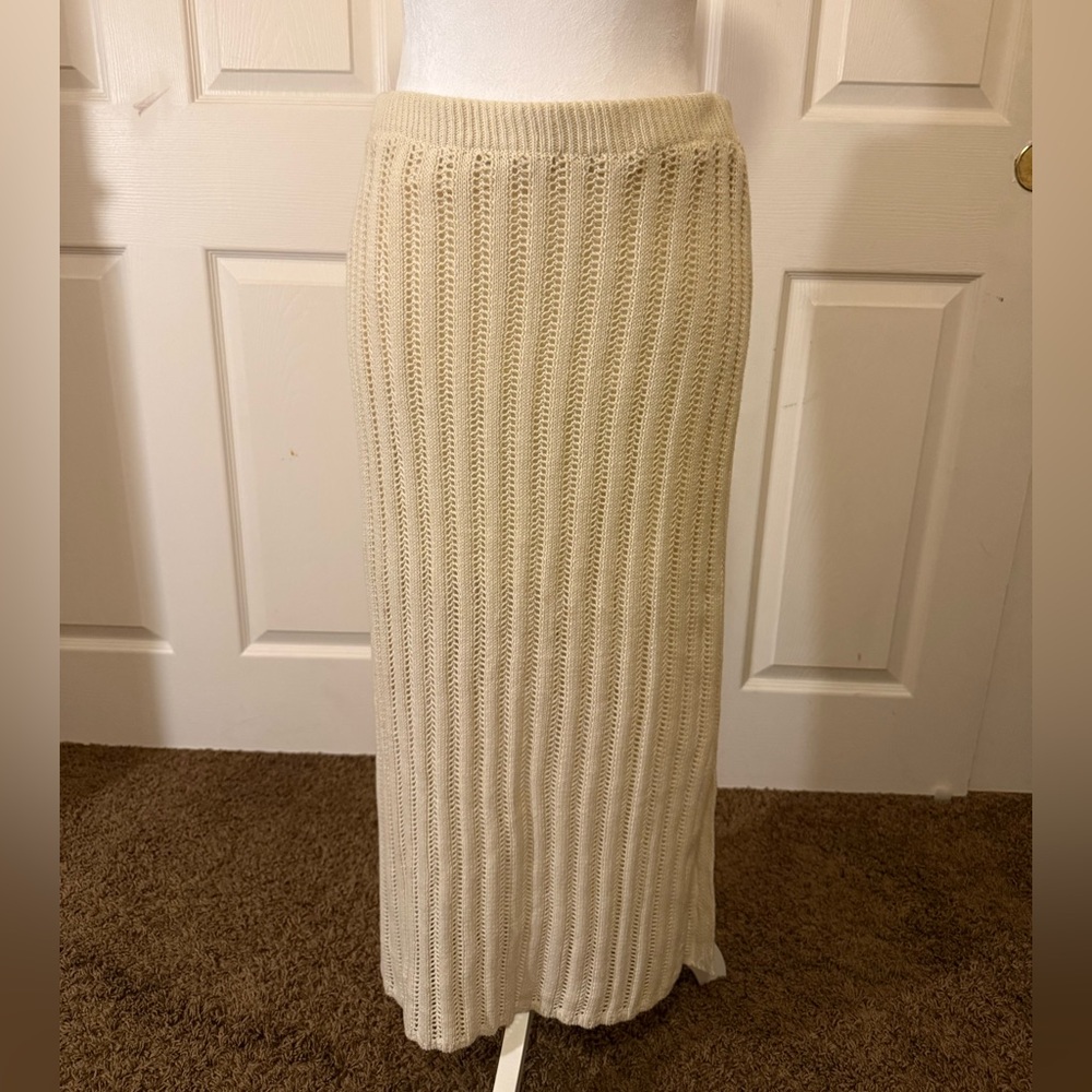 Freshman 1996 Cream Knit Maxi Skirt
